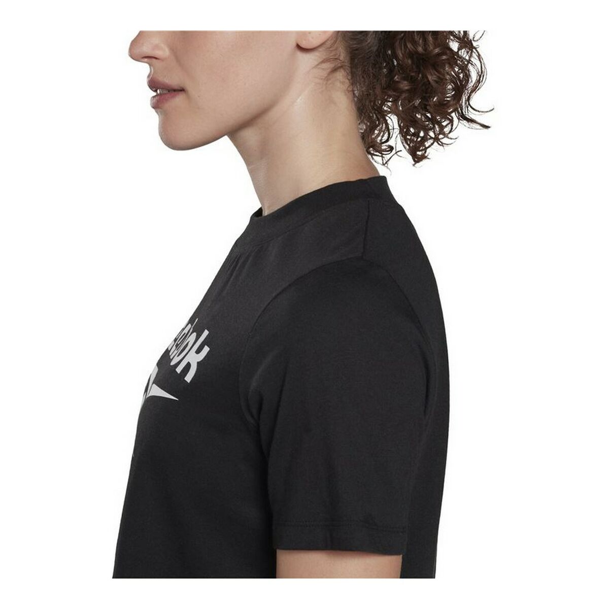 T-shirt med kortärm Dam Reebok Cropped Identity Svart - 14