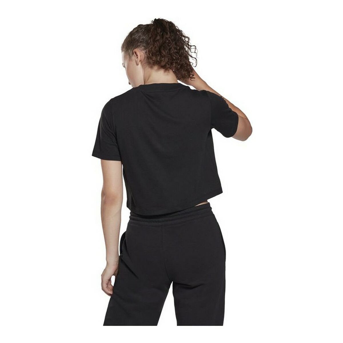T-shirt med kortärm Dam Reebok Cropped Identity Svart - 16