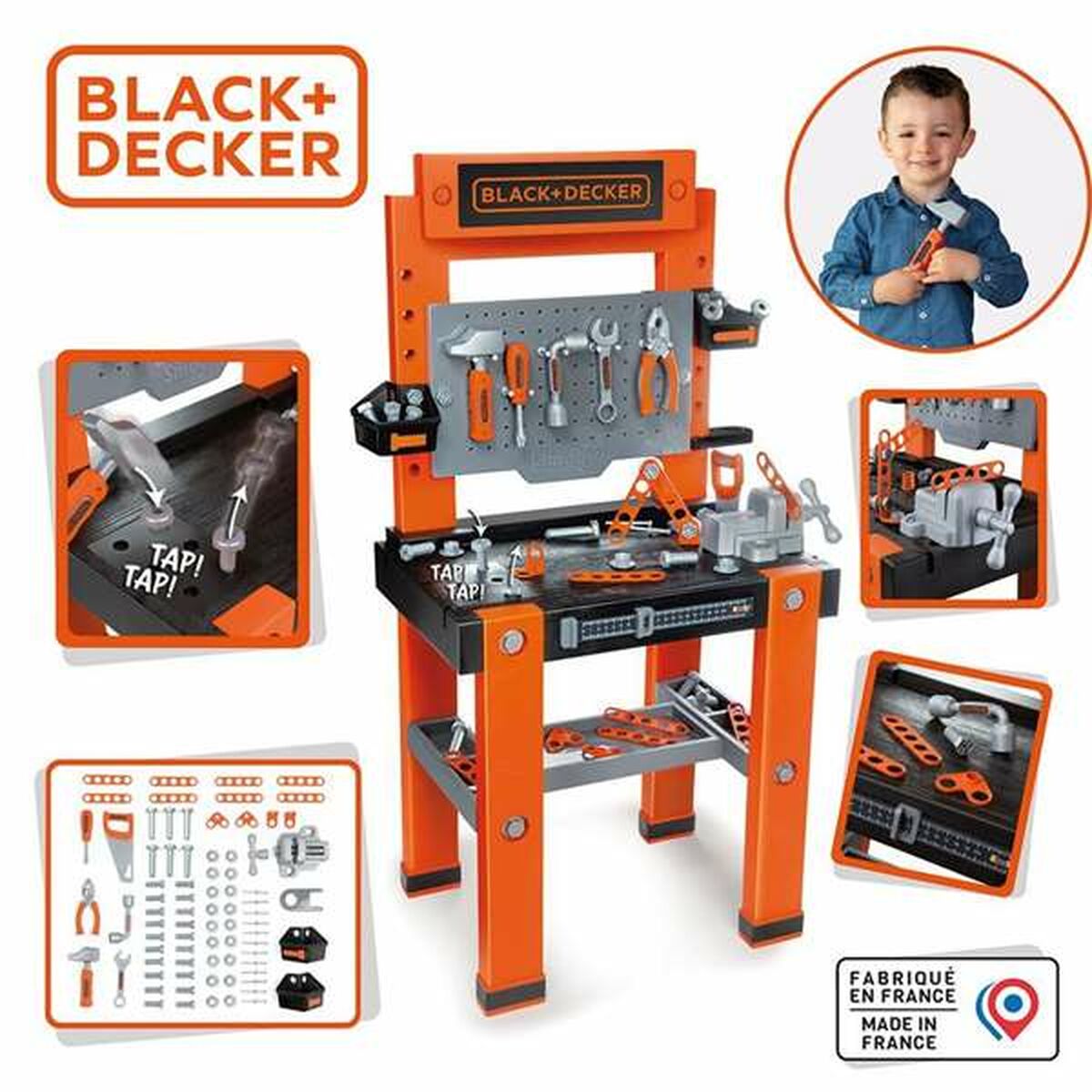 Verktygssats för barn Black & Decker 103 x 56 x 34 cm - 3
