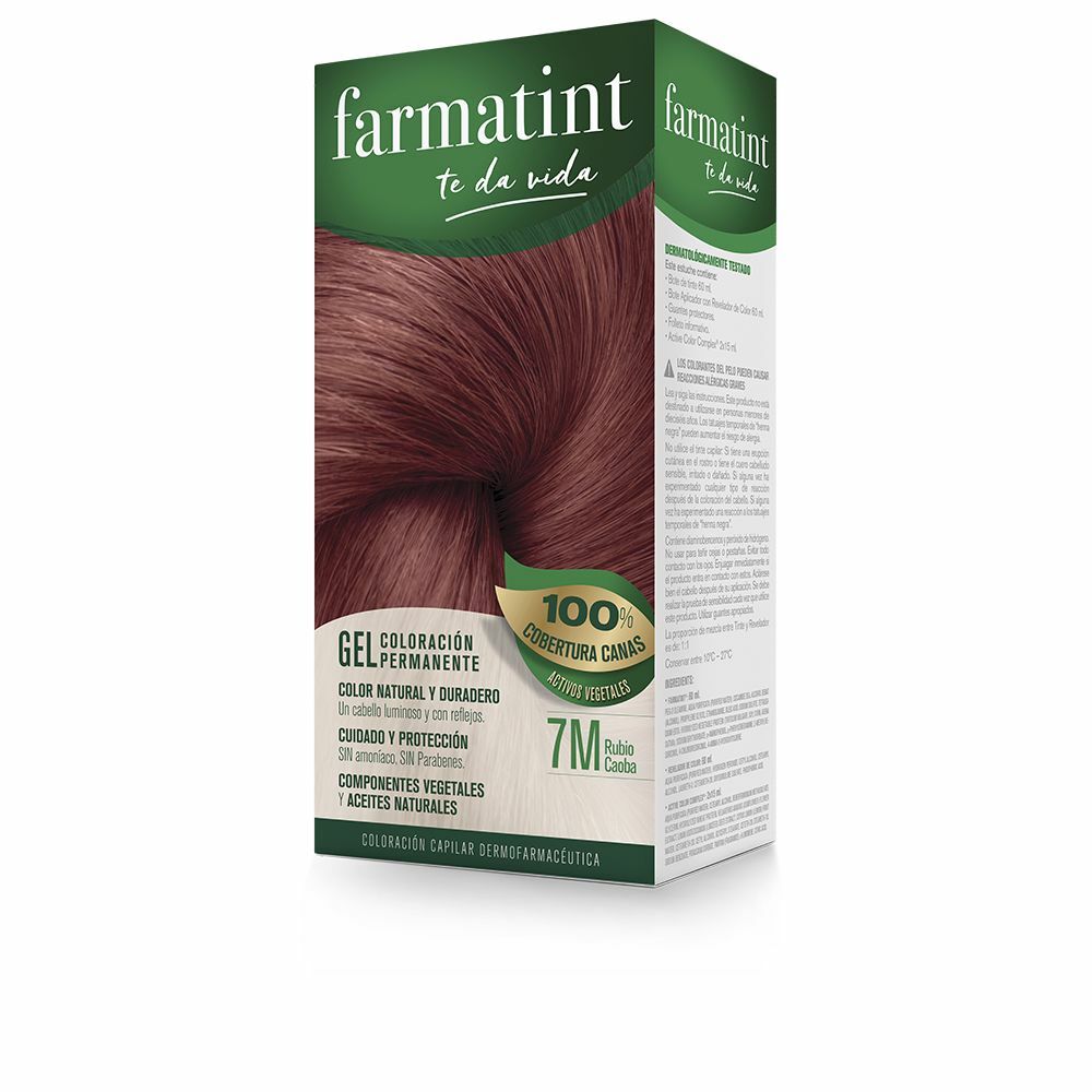 Permanent färg Farmatint 380229 7m-Rubio Caoba Nº 7m-Rubio Caoba Gel (5 antal)