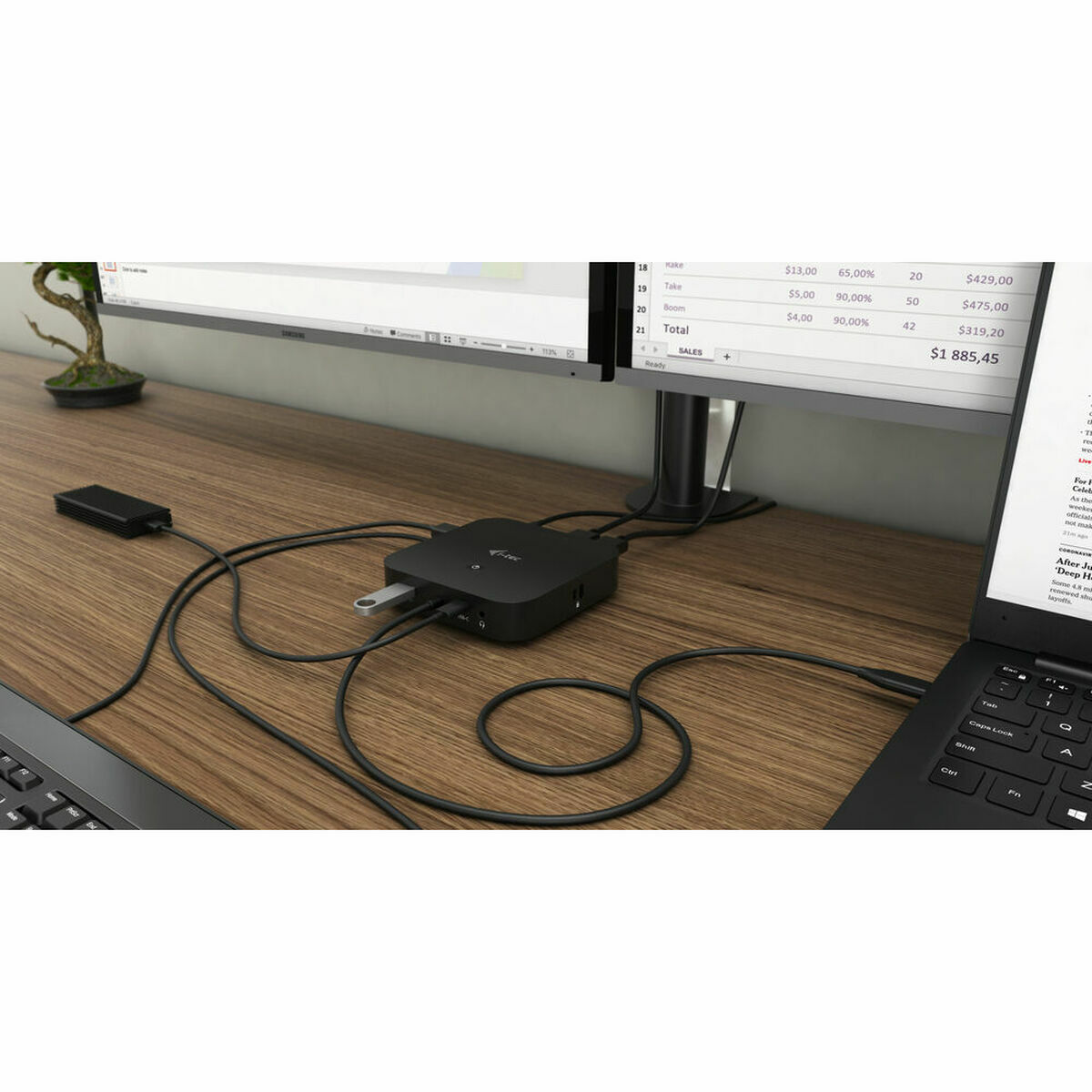 Dockstation i-Tec Svart 100 W - 3