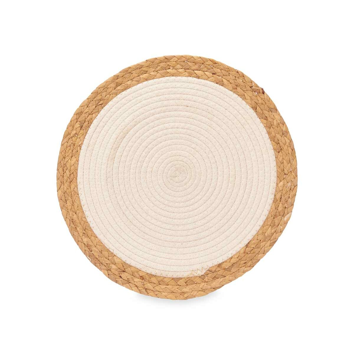 Bordsunderlägg Kinvara Vit Brun Bomull Havsalger 35 x 0,6 x 35 cm (24 antal) - 3