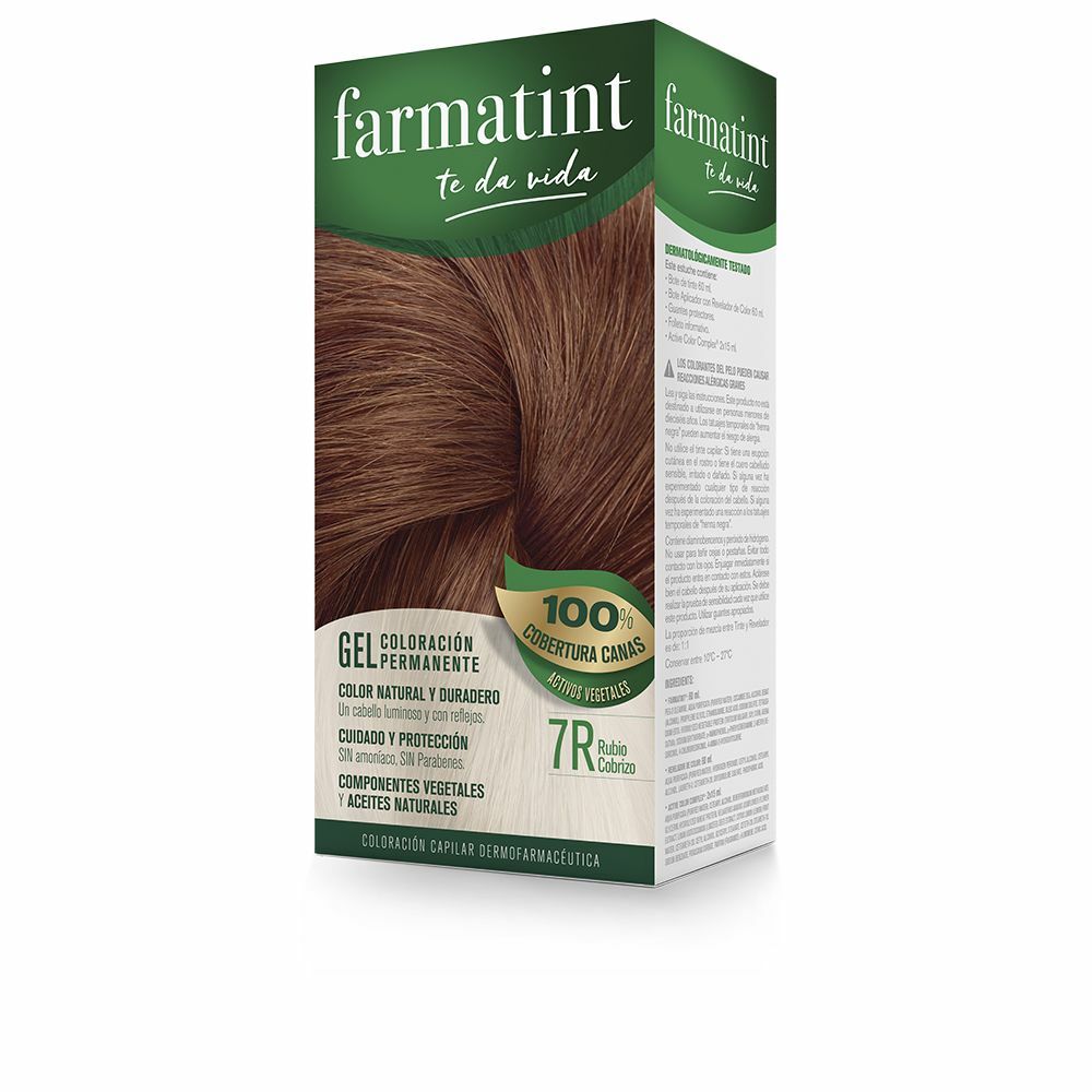 Permanent färg Farmatint 380232 7r-Rubio Cobrizo Nº 7r-Rubio Cobrizo Gel (5 antal)