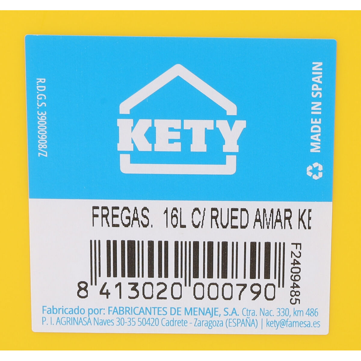 Hink Kety Gul 16 L 40,5 x 30 x 35 cm (6 antal) - 3