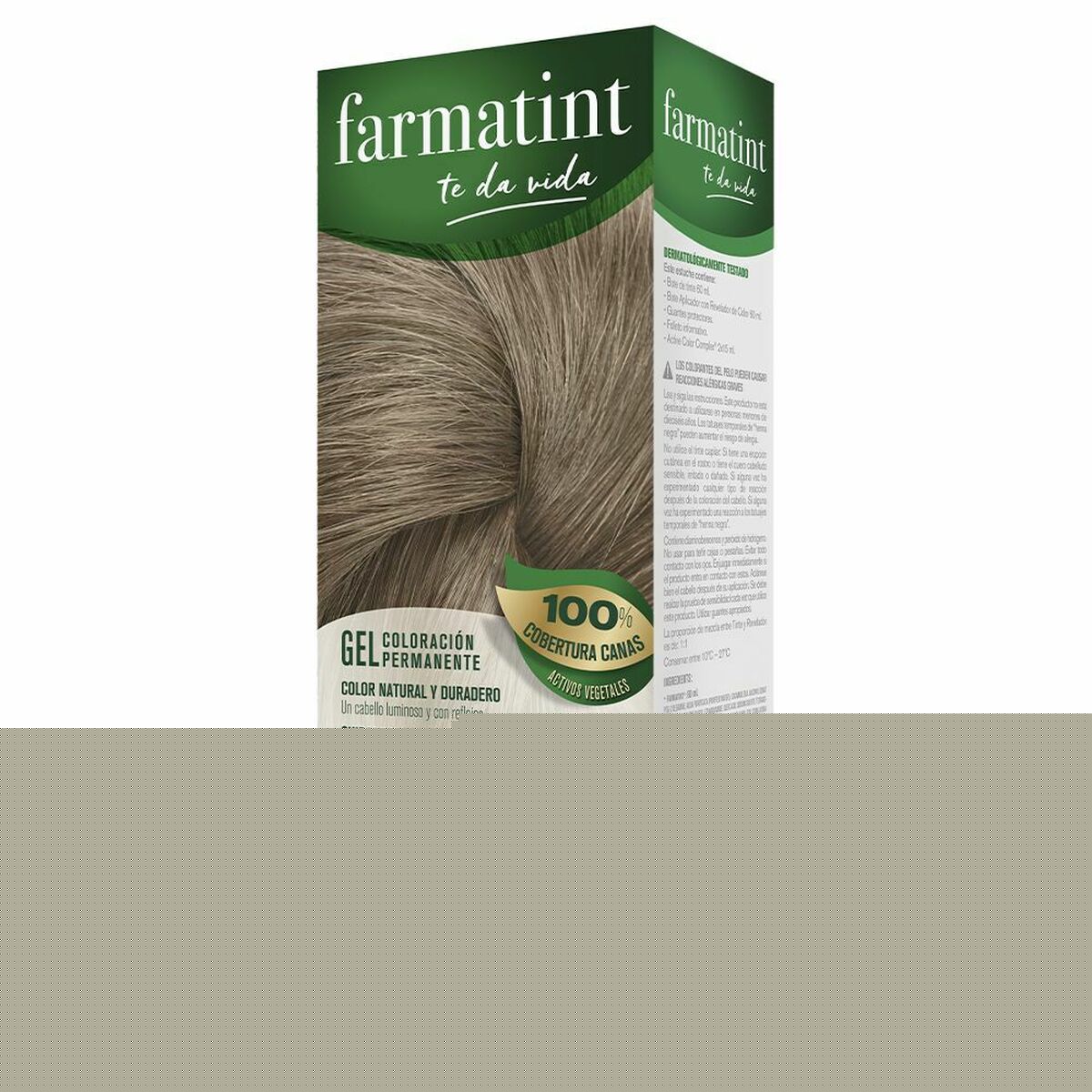 Permanent färg Farmatint 380236 8c-Rubio Claro Ceniza Nº 8c-Rubio Claro Ceniza Gel (5 antal) - 2