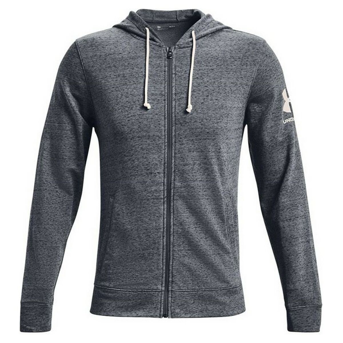 Träningsjacka Herr Under Armour Terry Svart Mörkgrå - 4