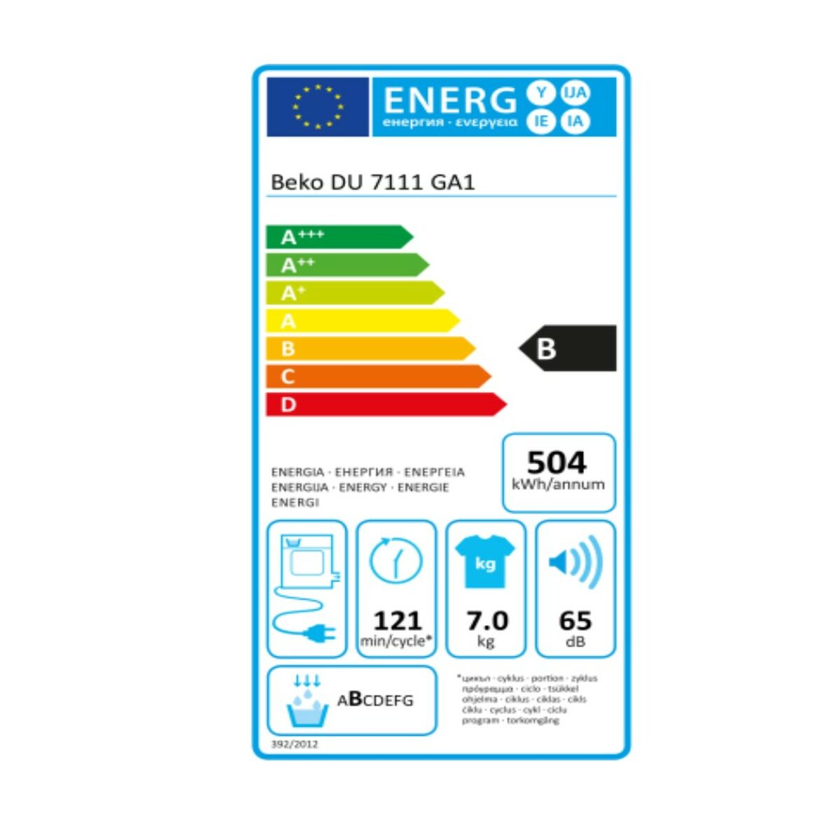 Kondensationstork BEKO DU-7111 GA1 (7 Kg) - 2