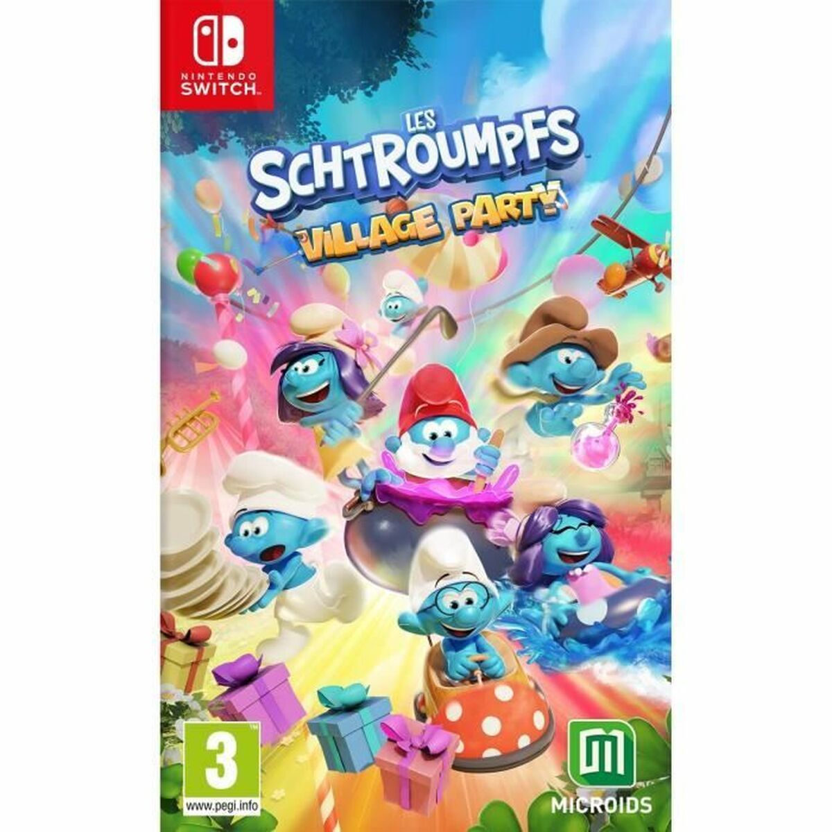 TV-spel för Switch Microids Les Schtroumpfs : Village Party