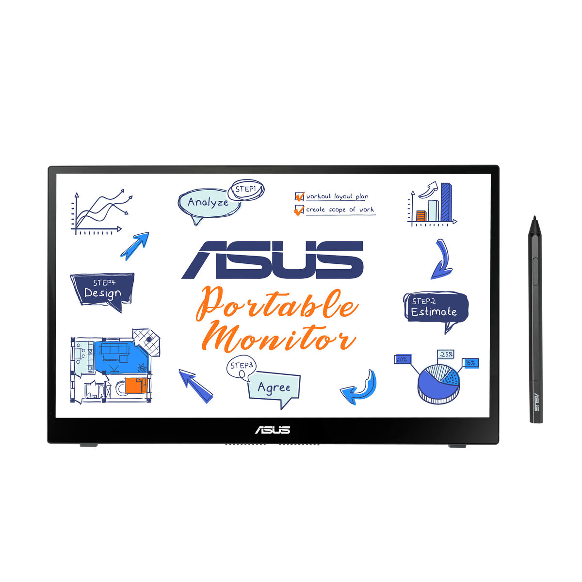 Pekskärm Asus MB14AHD Full HD 14"