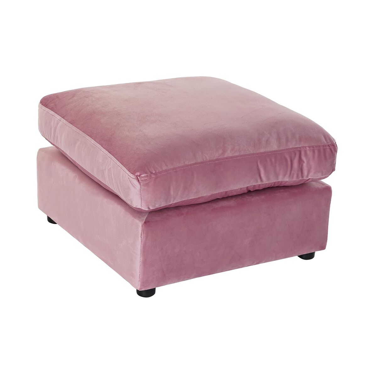 Fotpall DKD Home Decor Rosa Polyester Modern (55 x 55 x 30 cm) - 9
