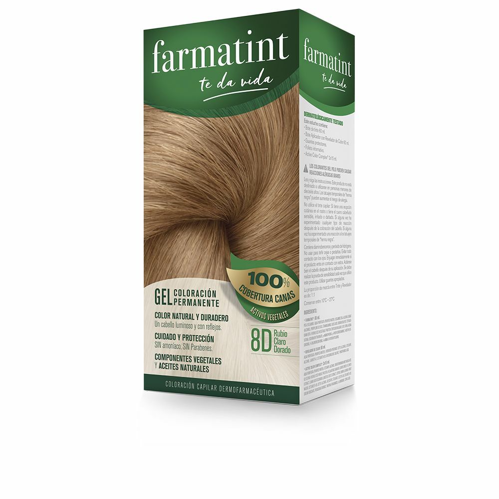 Permanent färg Farmatint Farmatint Gel 8d-Rubio Claro Dorado Nº 8d-Rubio Claro Dorado Gel (5 antal)