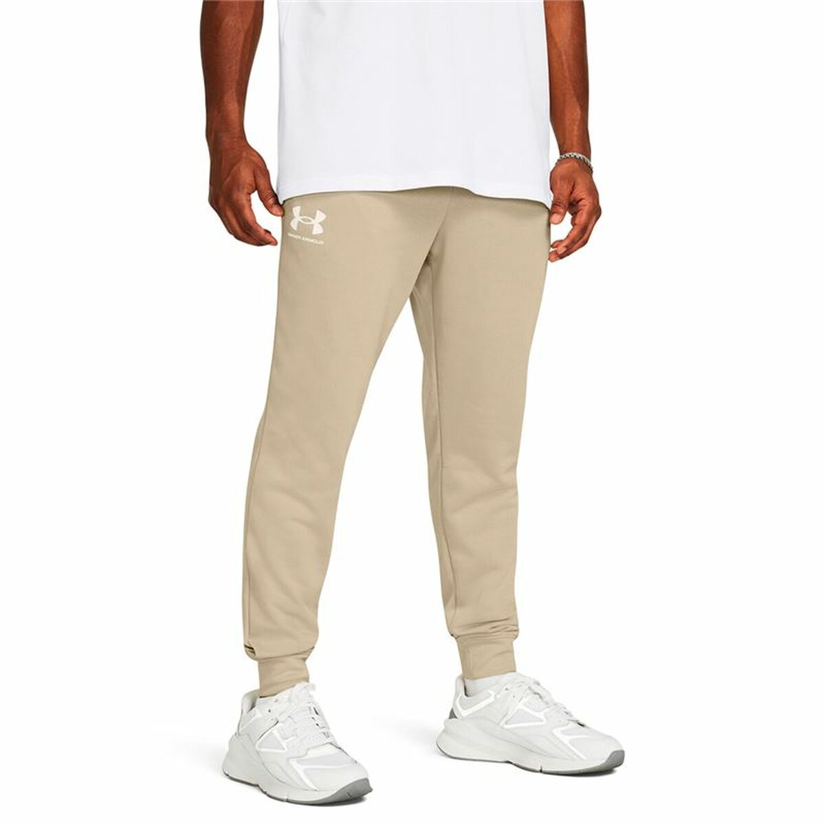Byxor Under Armour Rival Terry Jogger Beige - 3
