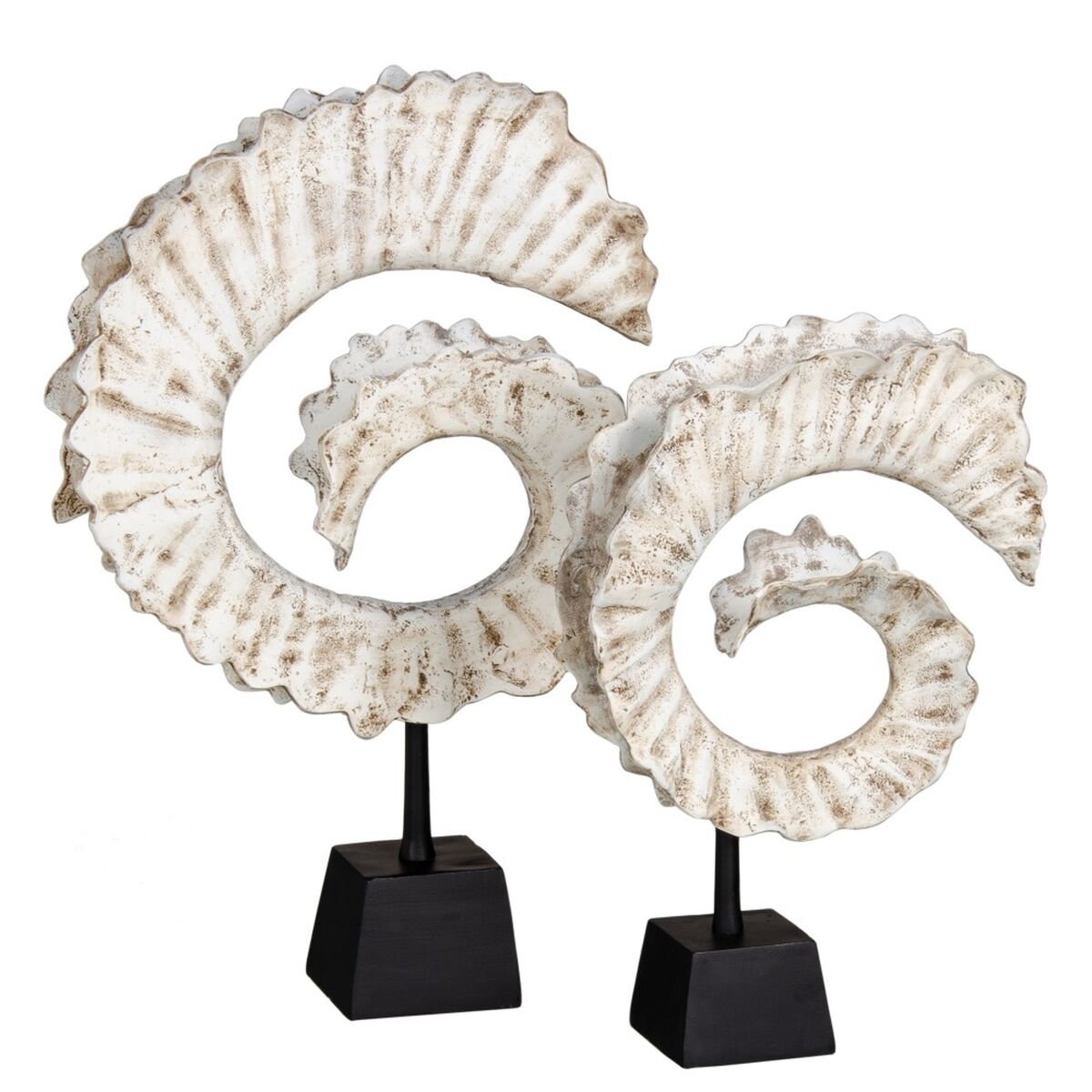 Prydnadsfigur Vit Svart Aluminium 33 x 11 x 51,5 cm - 2