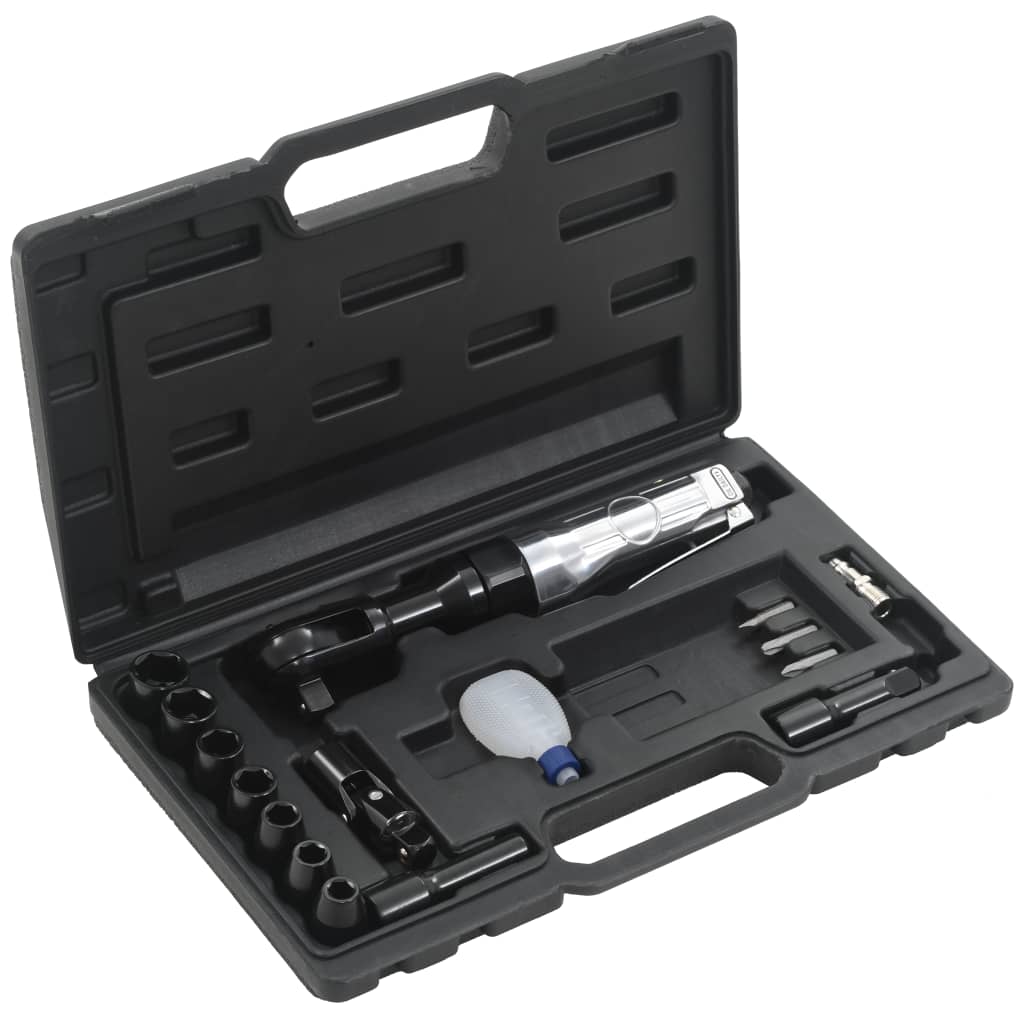 vidaXL Tryckluftsdrivet spärrhandtag kit 16 delar 1/2"