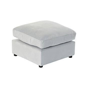 Fotpall DKD Home Decor Trä Polyester Celeste Modern (55 x 55 x 35 cm)