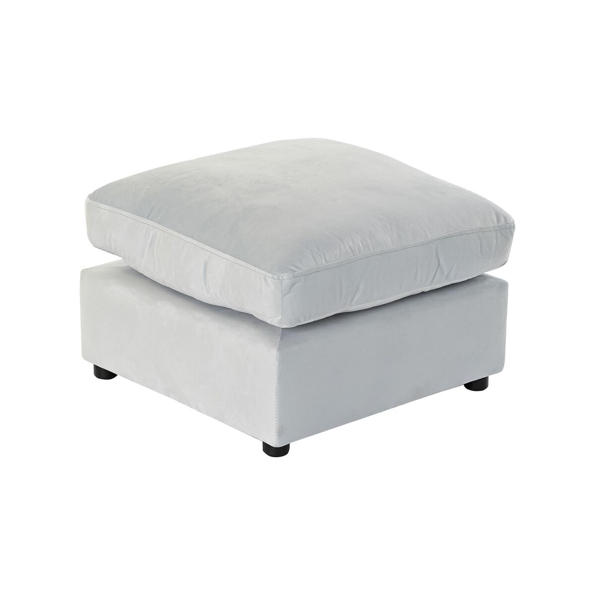 Fotpall DKD Home Decor Trä Polyester Celeste Modern (55 x 55 x 35 cm) - 7