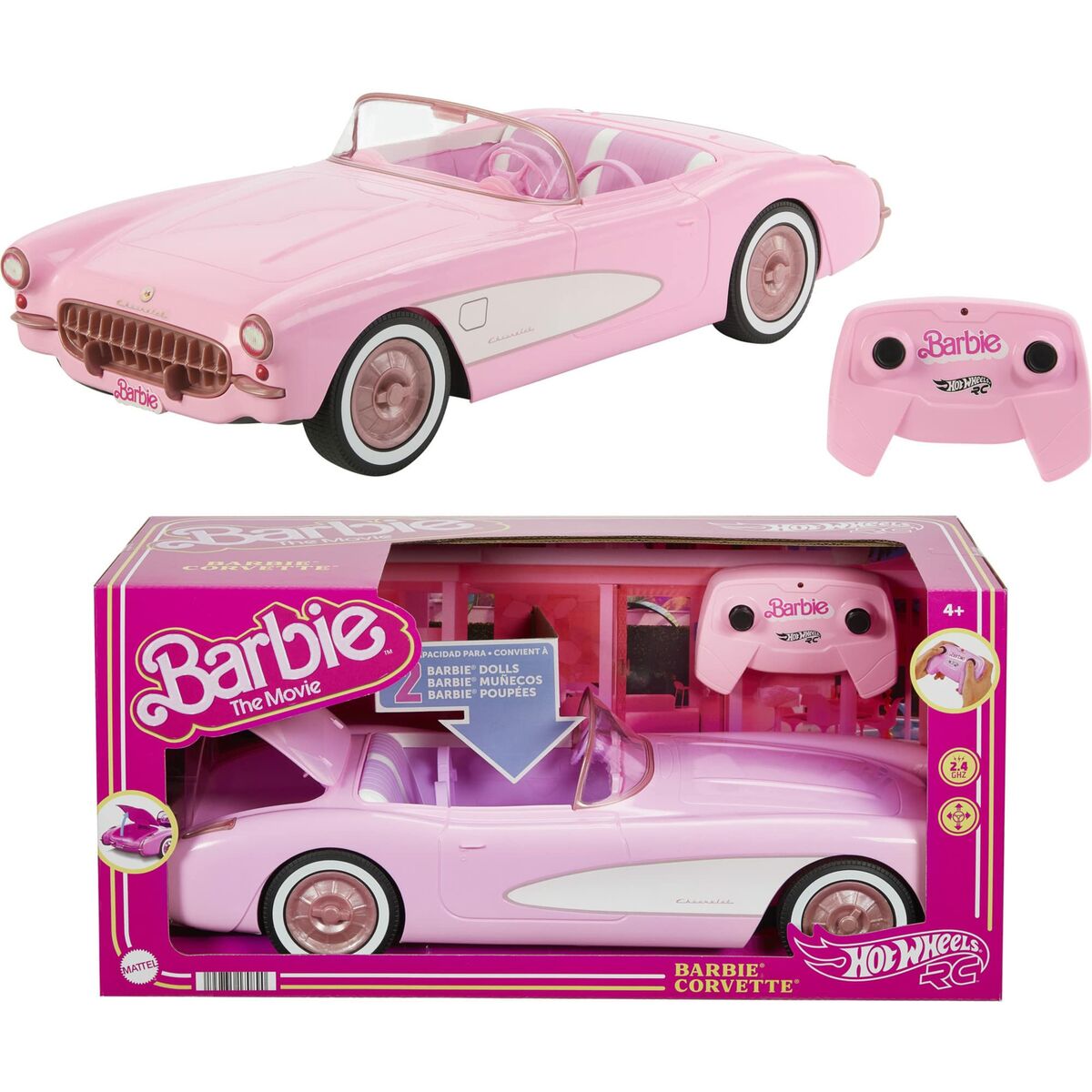 Fordon Barbie The Movie Hot Wheels RC Corvette - 3