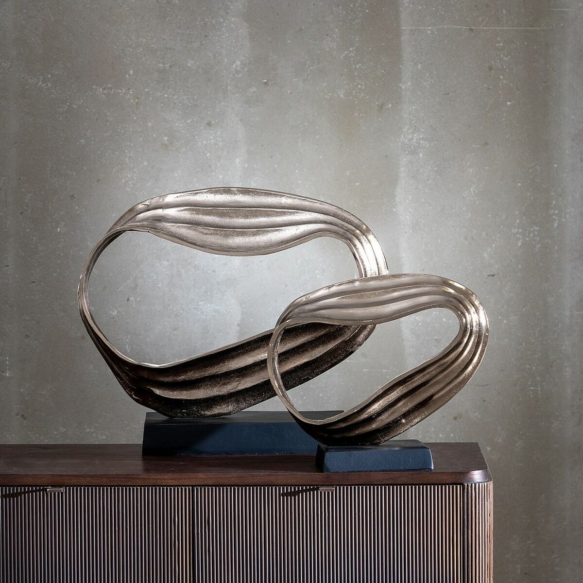 Prydnadsfigur Svart Silvrig Aluminium 52 x 15 x 46 cm - 7