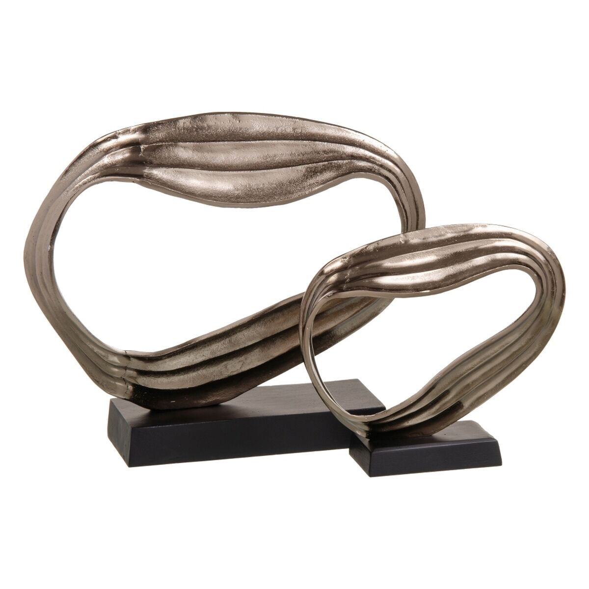 Prydnadsfigur Svart Silvrig Aluminium 52 x 15 x 46 cm - 2