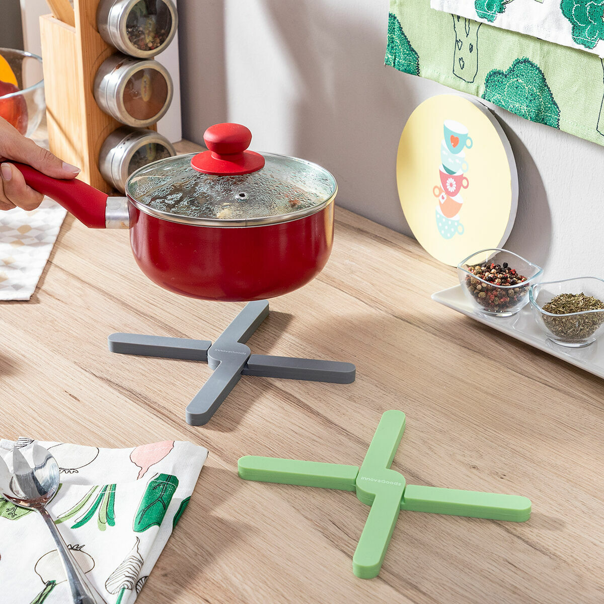 Individuella ihopfällbara silikonunderlägg Folvet InnovaGoods 2 antal - 17