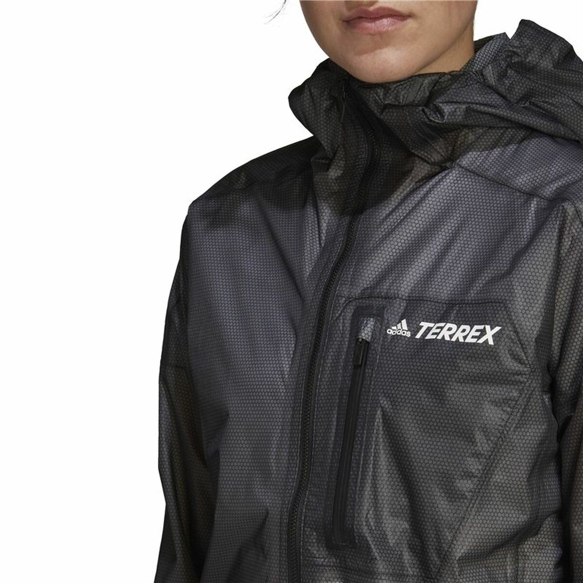 Sportjacka, Dam Adidas Agr Rain J Svart - 6