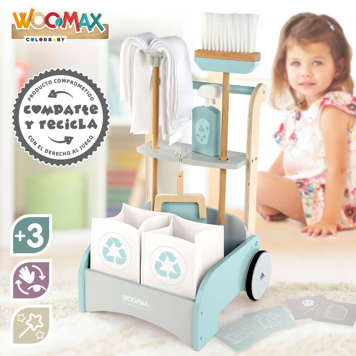 Rengörings & Lagrings-kit Woomax Leksak 34,5 x 50 x 32,5 cm - 6