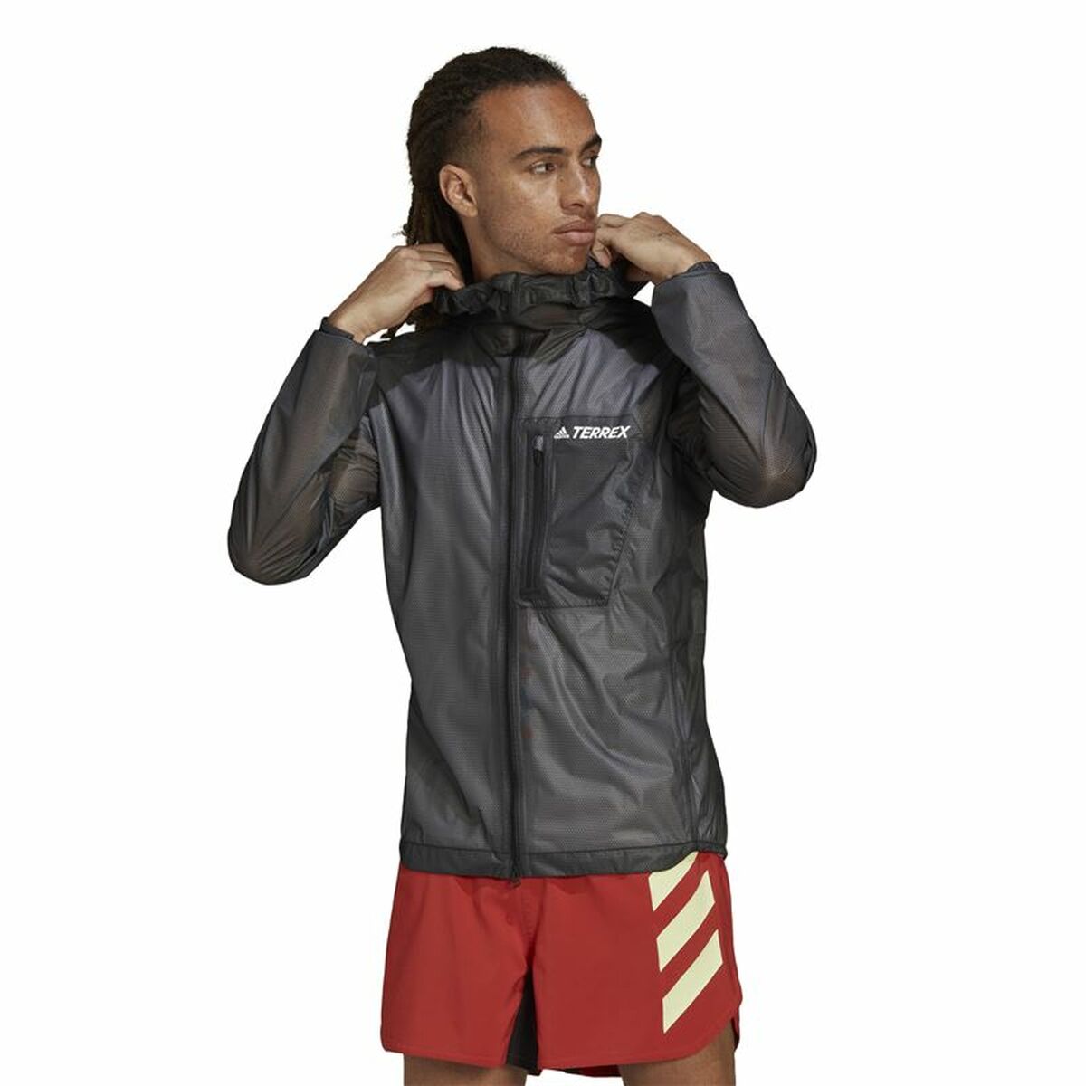 Träningsjacka Herr Adidas Agr Rain J Svart - 2