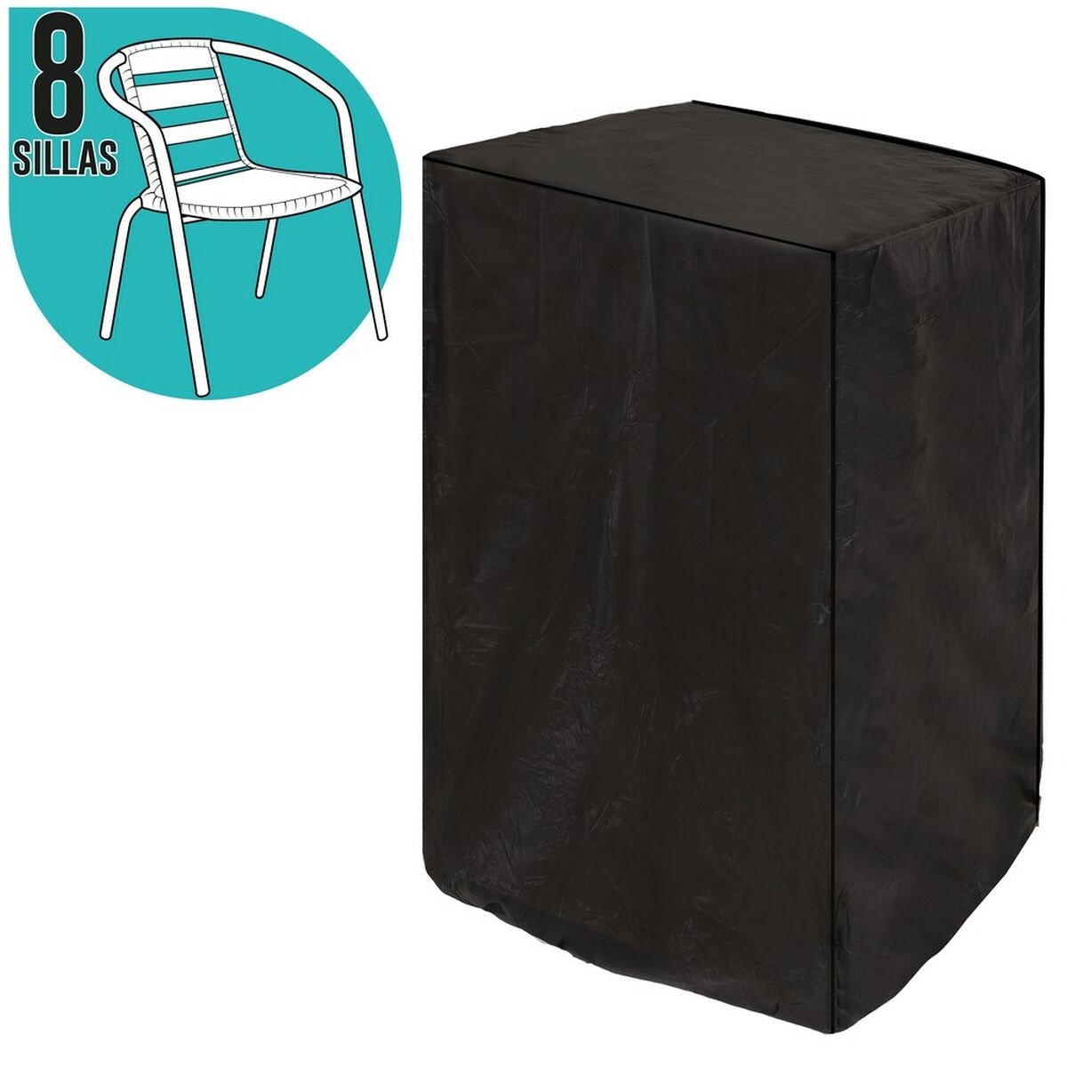 Stol täcka För stolar Svart PVC 66 x 66 x 170 cm