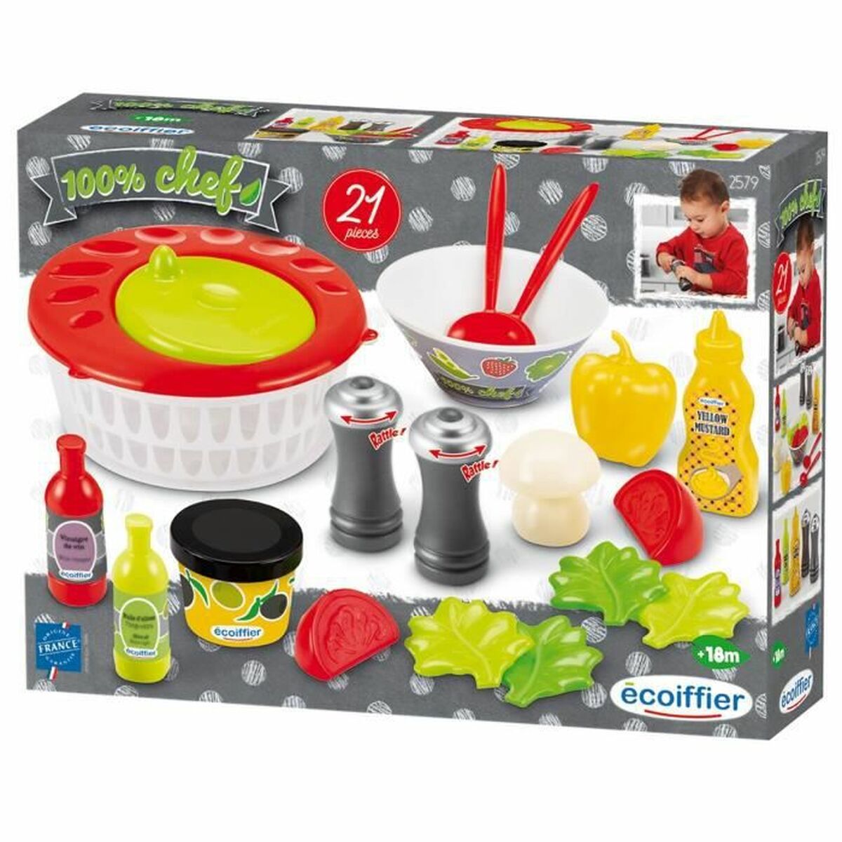 Matset Ecoiffier 2579 - Mixed salad box - 2