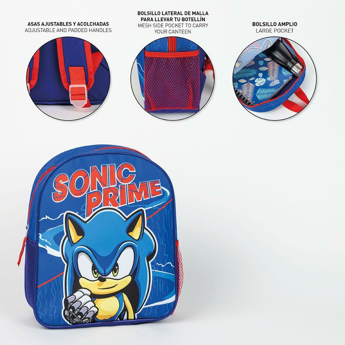 Skolryggsäck Sonic Blå 25 x 30 x 29 cm - 4