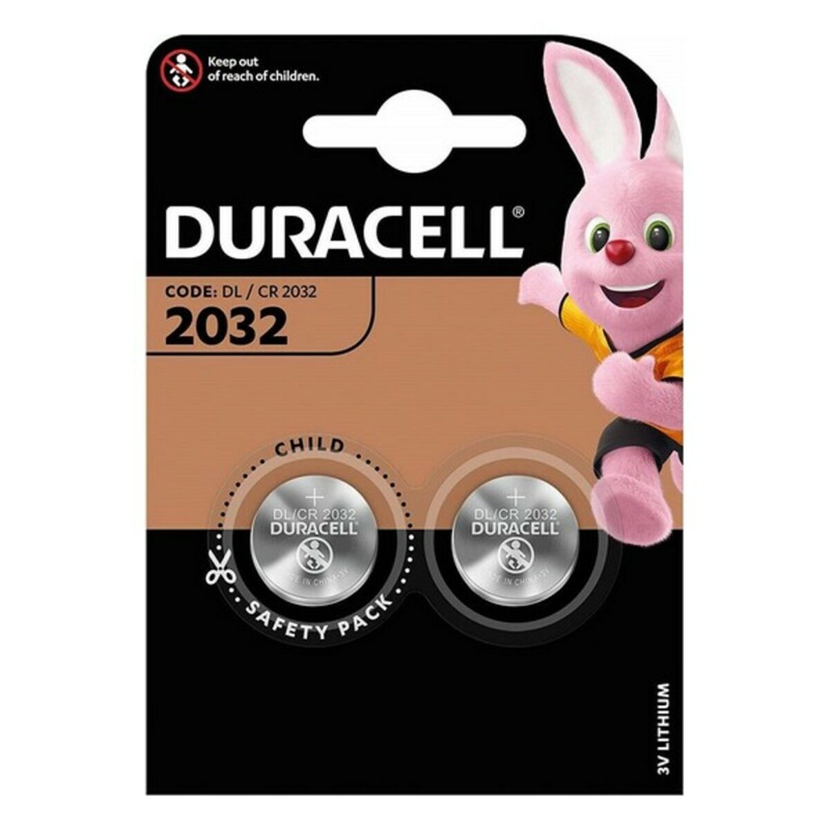 Knappcellsbatteri litium DURACELL DL 2032     2UD 3 V (10 antal) - 2