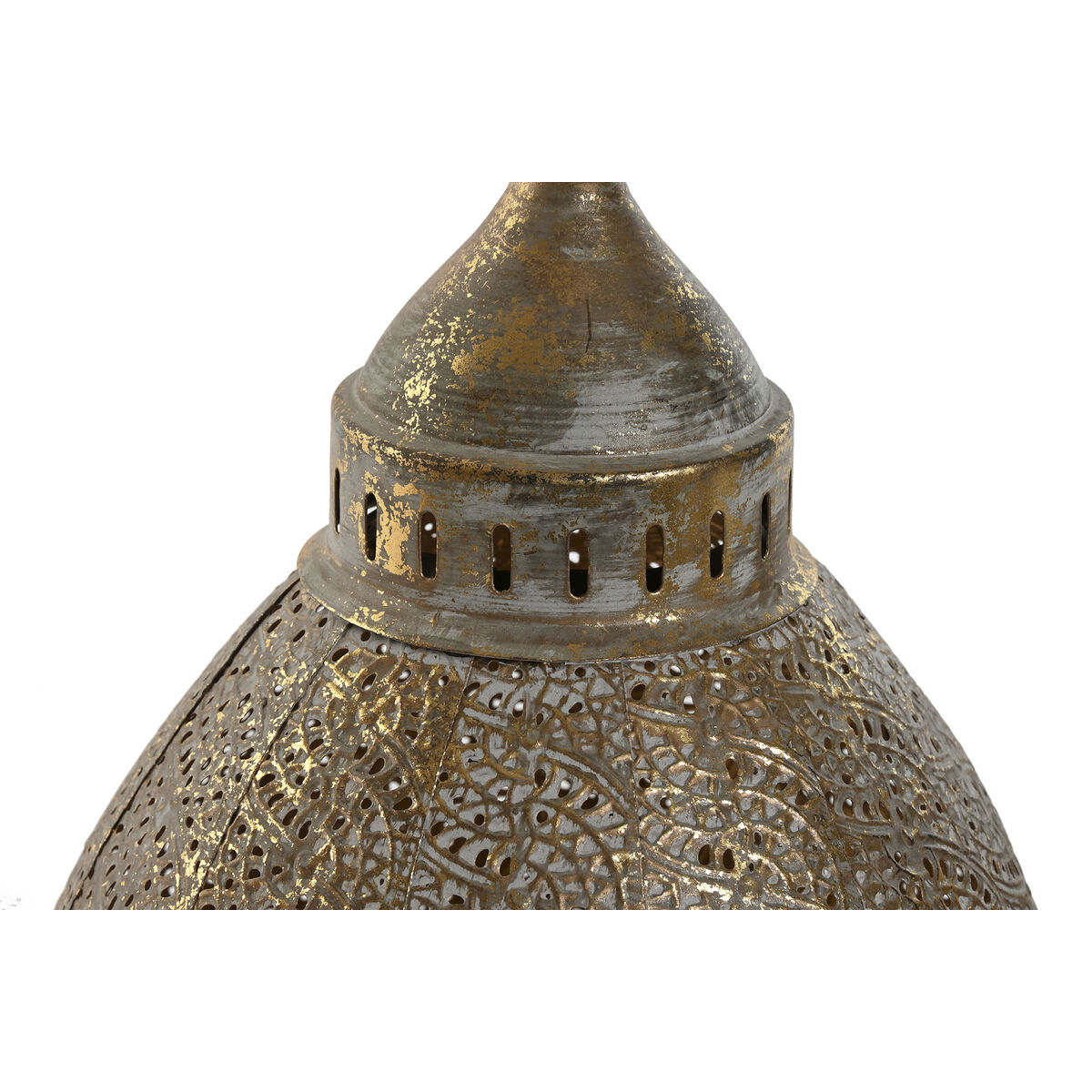 Set med ljusstakar Home ESPRIT Gyllene Metall 23 x 23 x 34 cm - 2