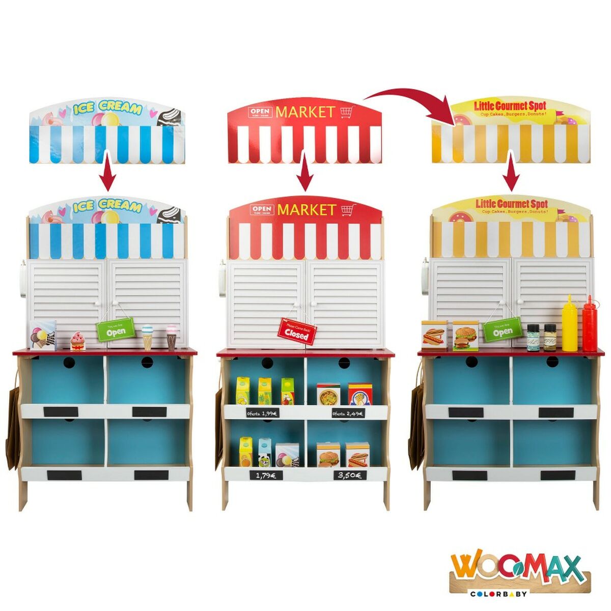 Leksakskök Play & Learn 60 x 109 x 40 cm - 3