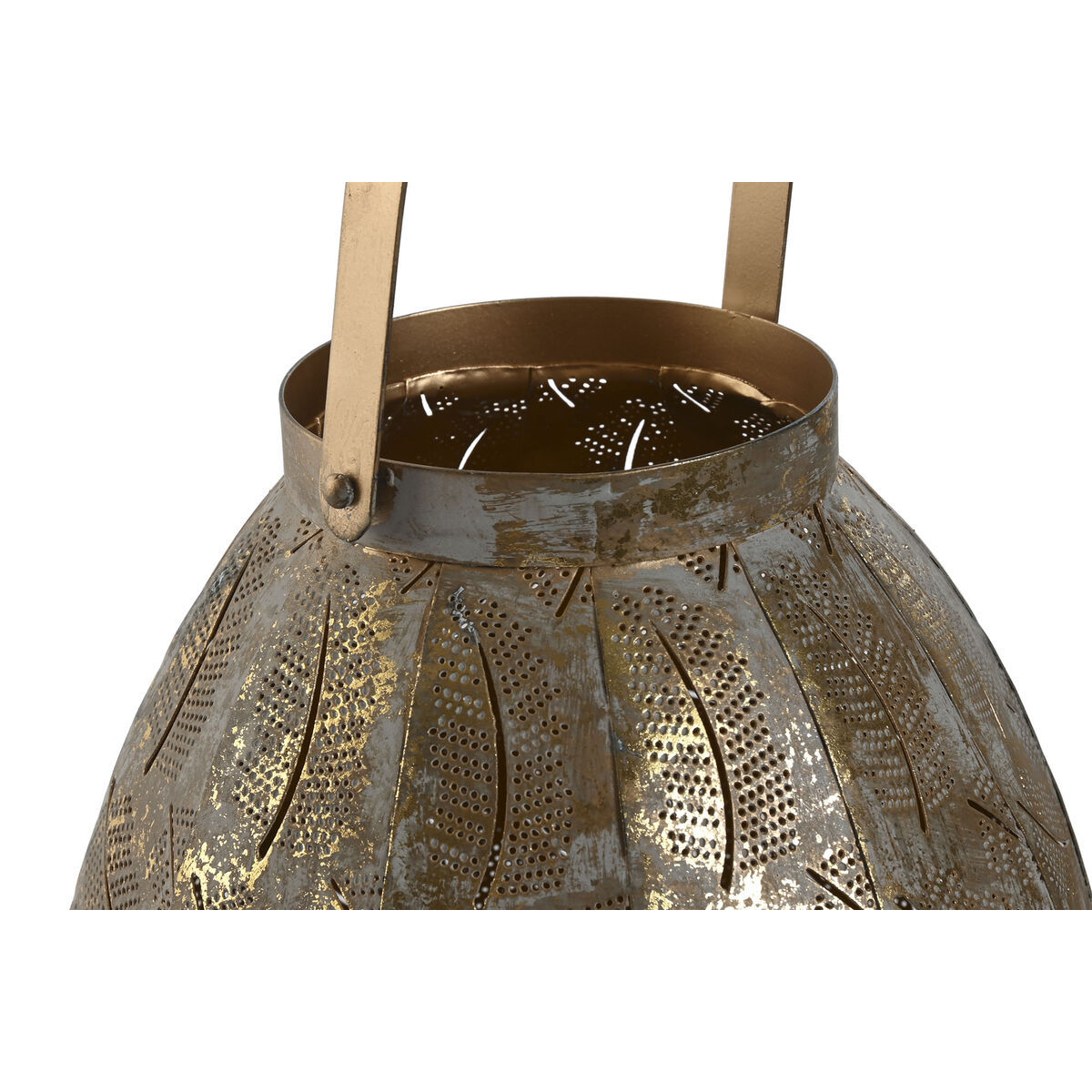 Set med ljusstakar Home ESPRIT Gyllene Metall 25 x 25 x 28 cm (3 antal) - 2