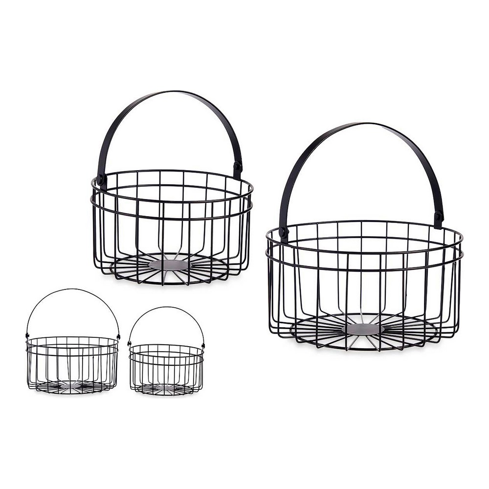 Korg - set Gift Decor Svart Metall - 2