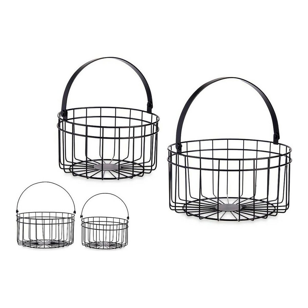 Korg - set Gift Decor Svart Metall - 6