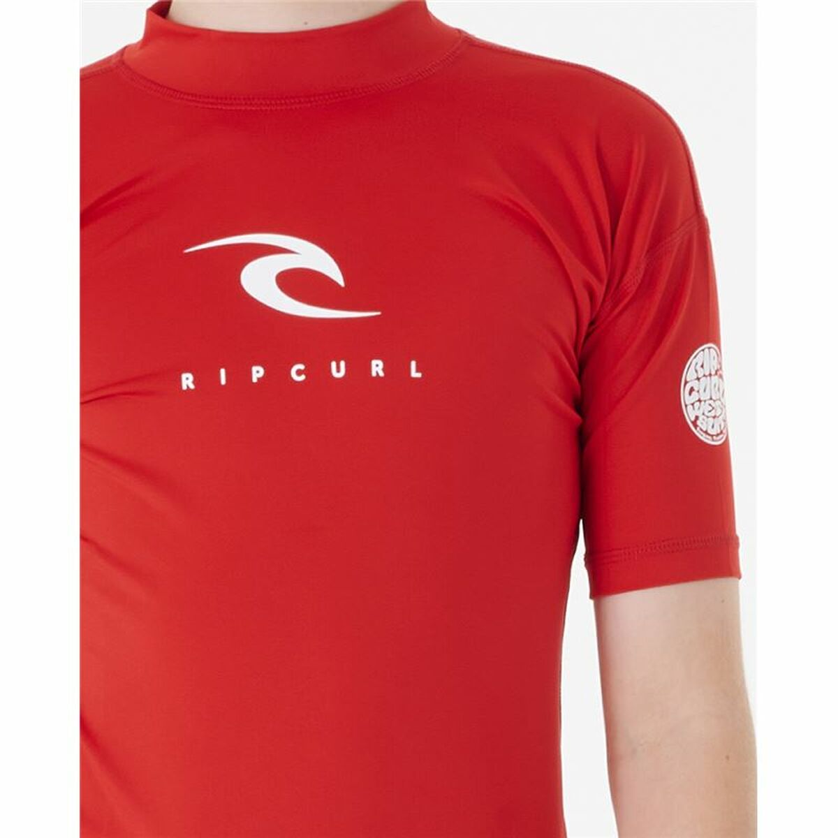 T-shirt med kortärm Barn Rip Curl Corps L/S Rash Vest  Röd Lykra Surfing - 7
