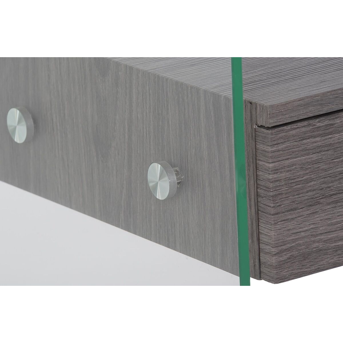 Nattduksbord DKD Home Decor Grå Mörkbrun Glas Trä MDF 50 x 40 x 45,5 cm - 9