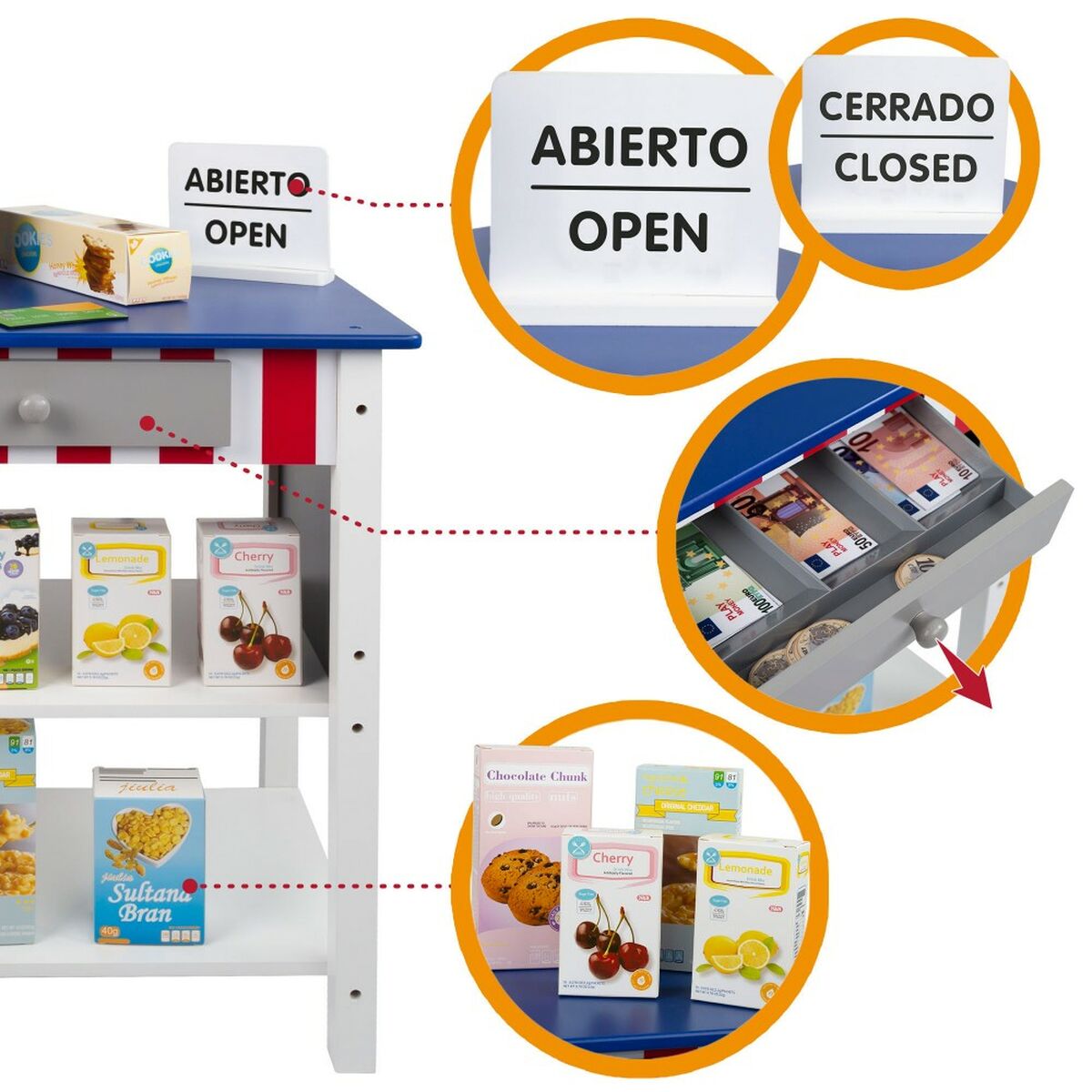 Toy Supermarket Woomax 28 Delar 48 x 70 x 30 cm - 4