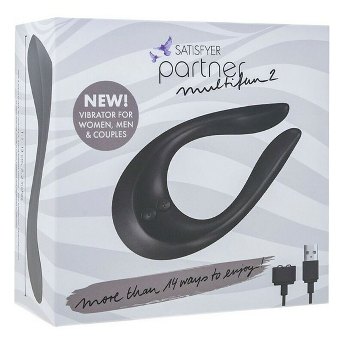 Massageapparat för par Satisfyer Partner Svart - 3