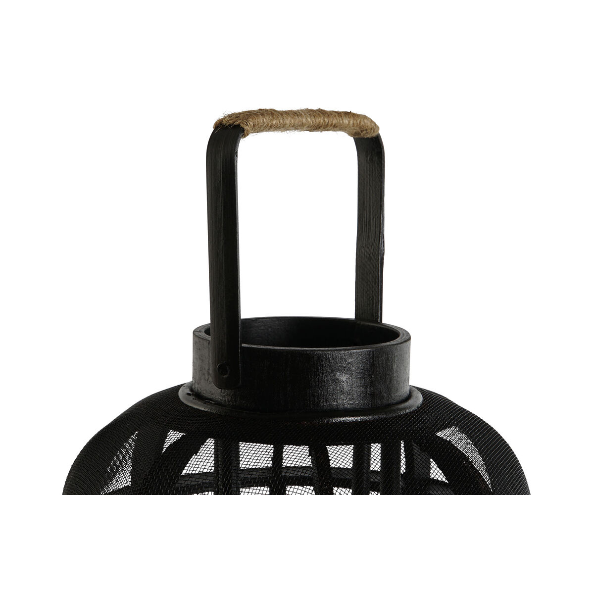Ljusstakar Home ESPRIT Svart Metall 25,5 x 25,5 x 46,5 cm - 2