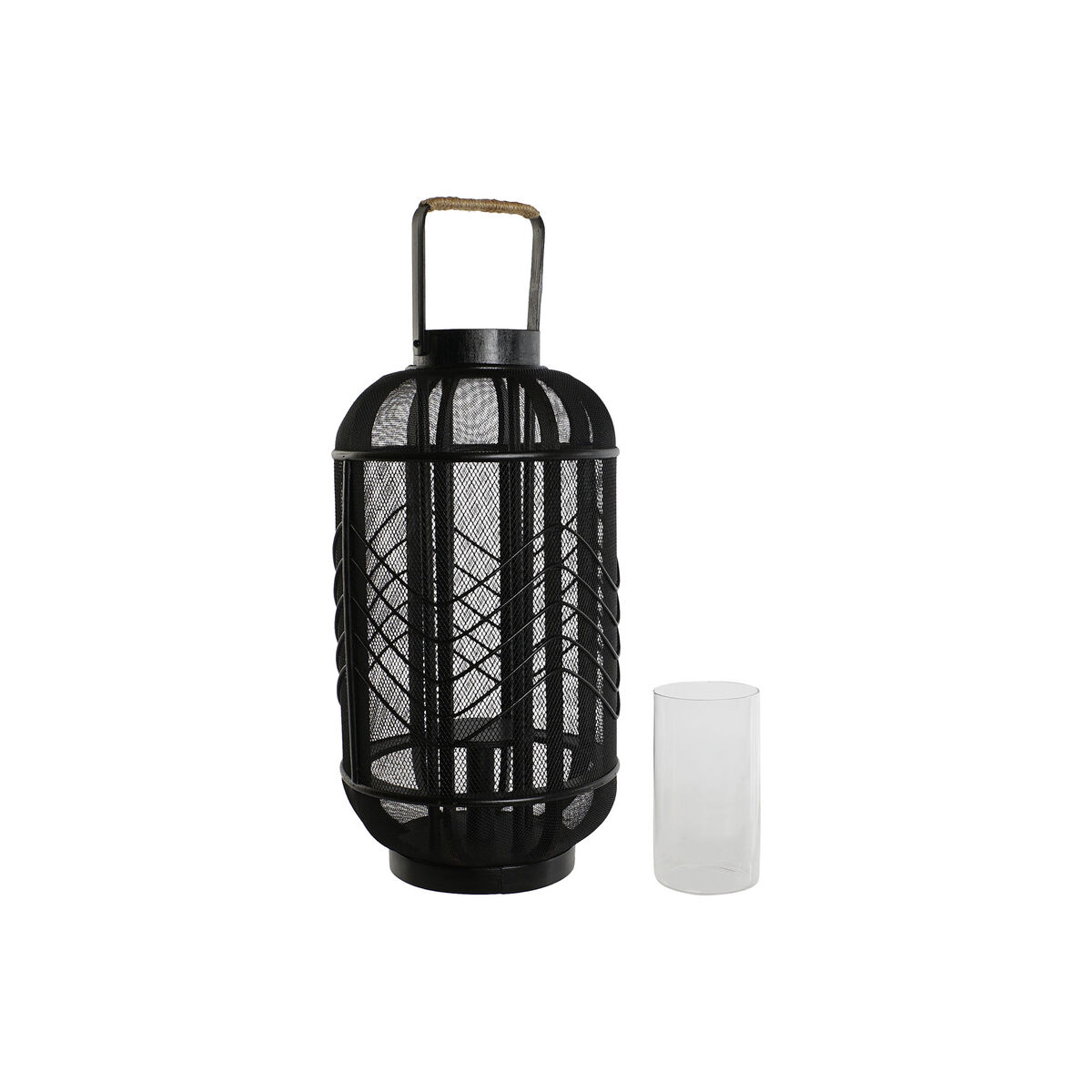 Ljusstakar Home ESPRIT Svart Metall 25,5 x 25,5 x 46,5 cm - 5