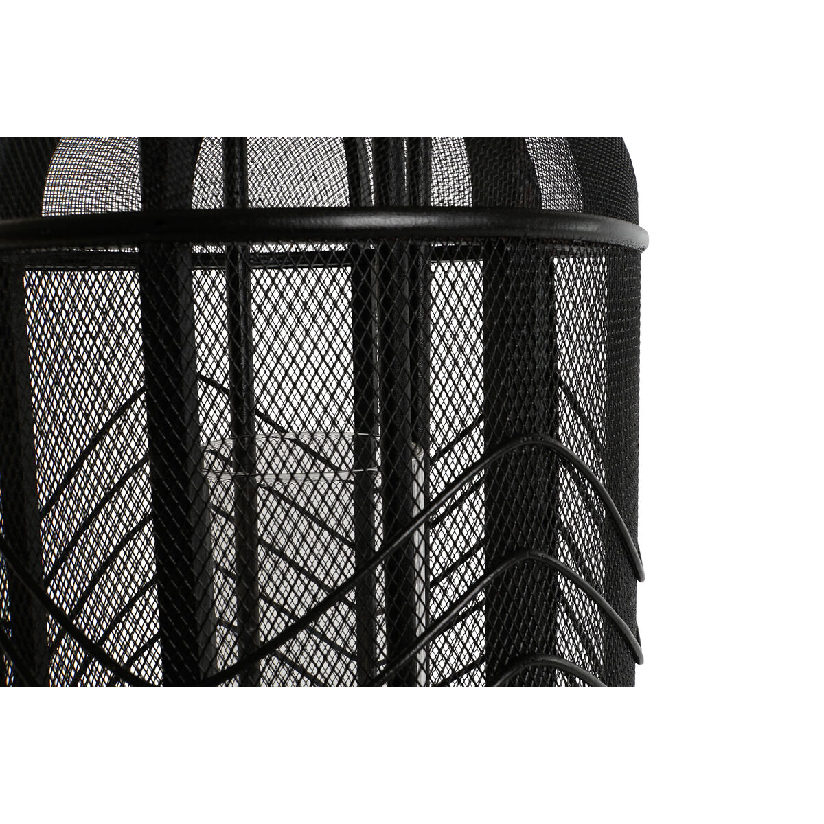Ljusstakar Home ESPRIT Svart Metall 25,5 x 25,5 x 46,5 cm - 4