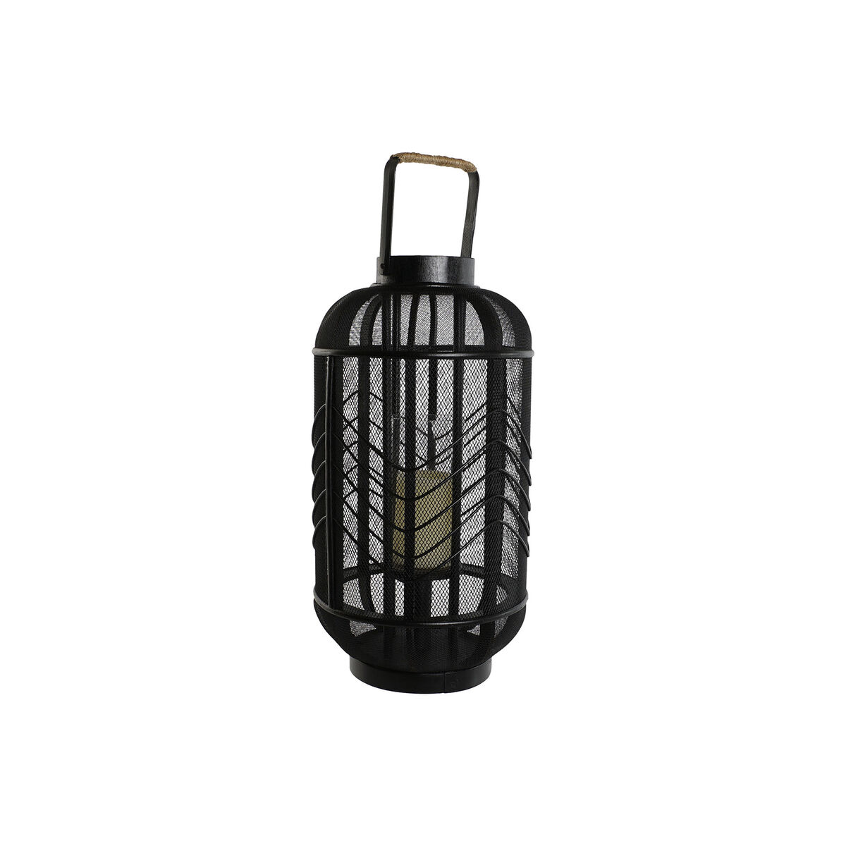 Ljusstakar Home ESPRIT Svart Metall 25,5 x 25,5 x 46,5 cm - 6