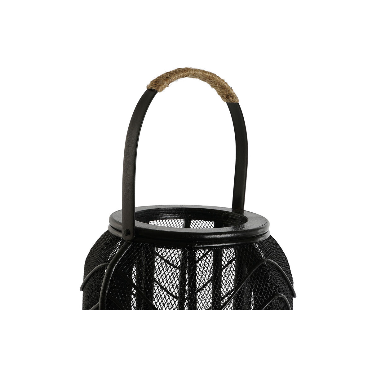 Ljusstakar Home ESPRIT Svart Metall 21,5 x 21,5 x 43,5 cm - 2