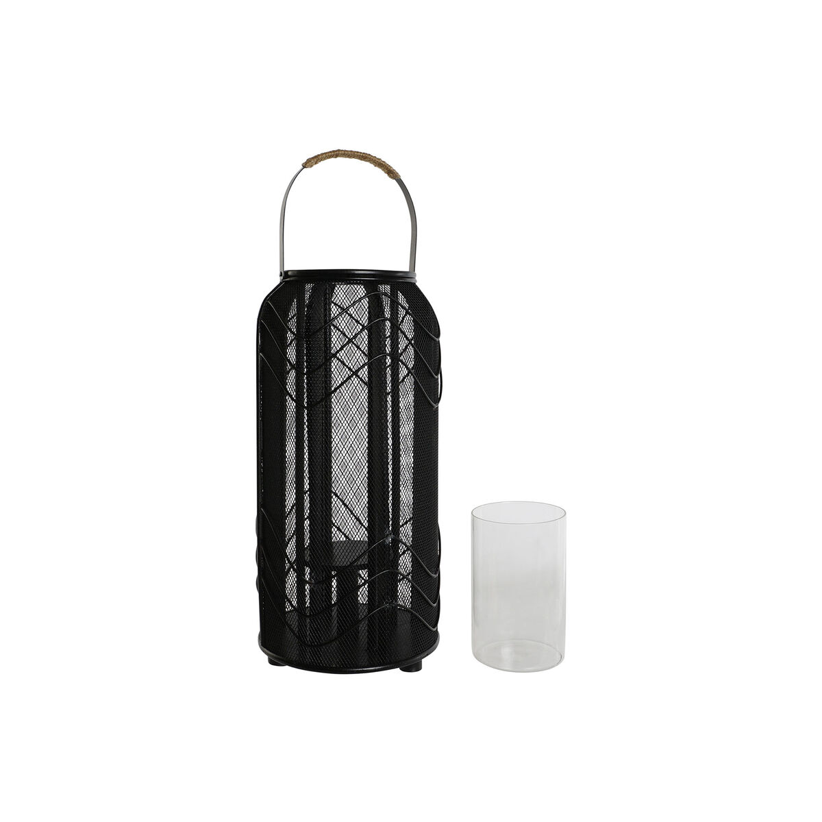 Ljusstakar Home ESPRIT Svart Metall 21,5 x 21,5 x 43,5 cm - 5