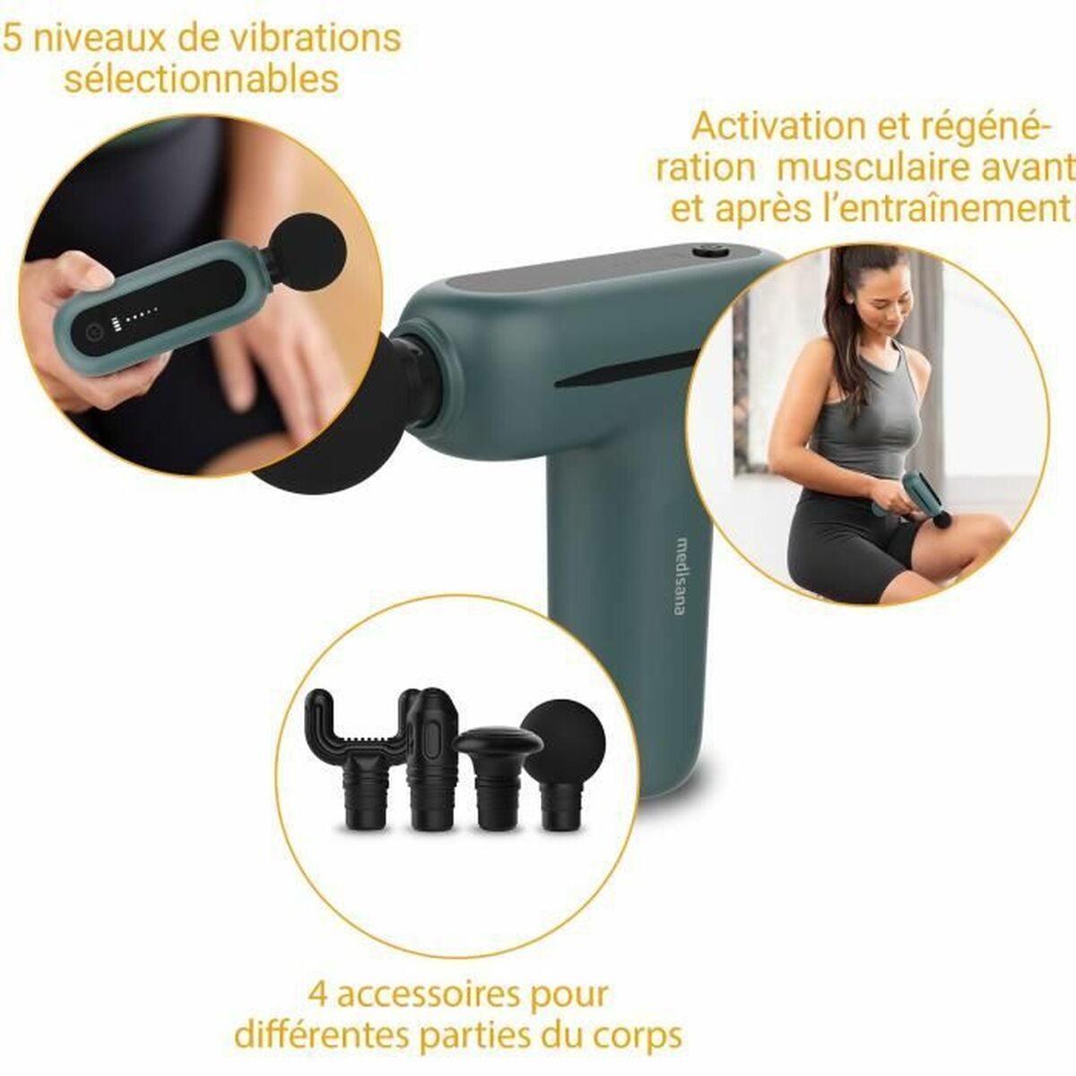 Massagepistol för avkoppling och muskelåterhämtning Medisana MG 200 - 4