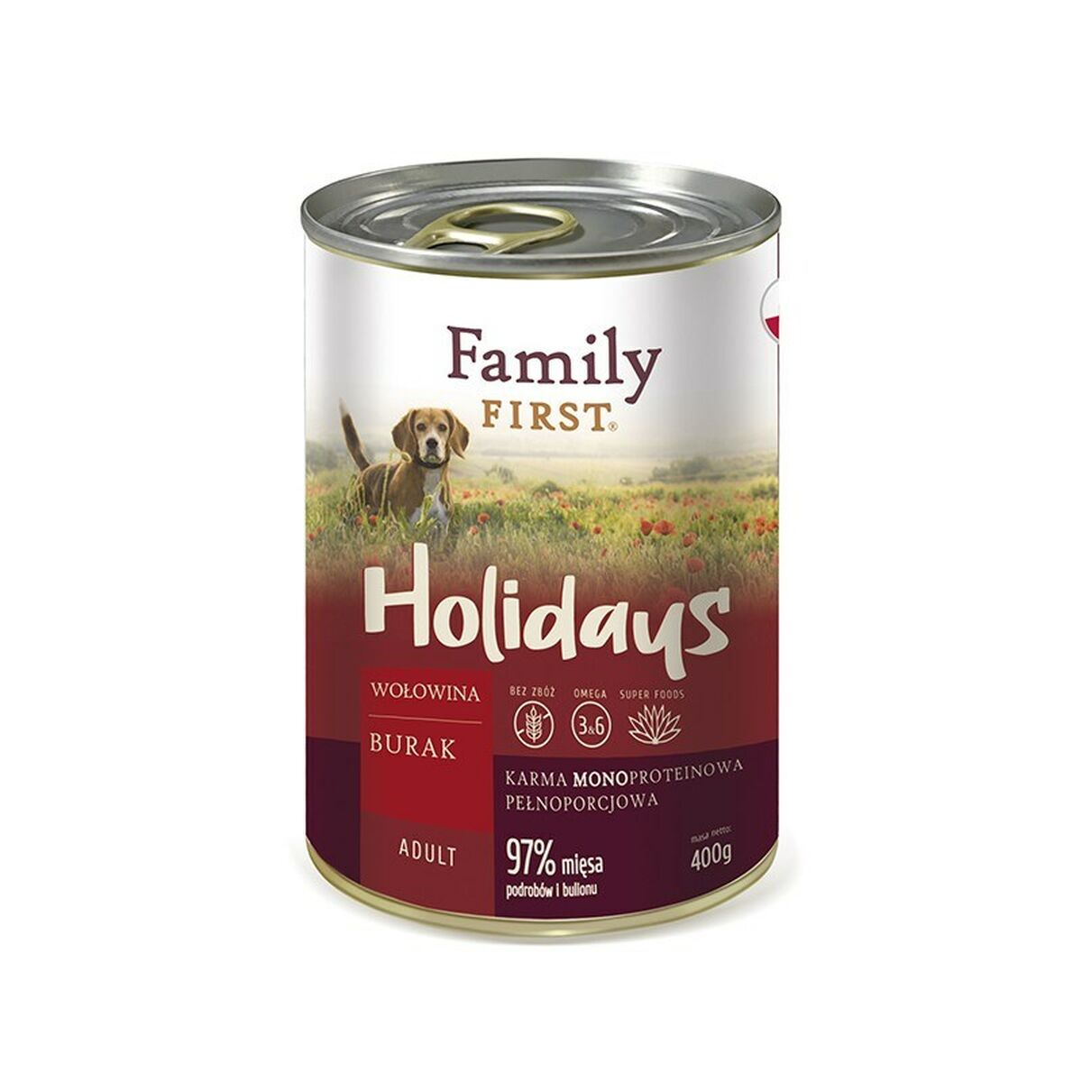 Våt mat Family First FF-19002 Kalvkött 400 g