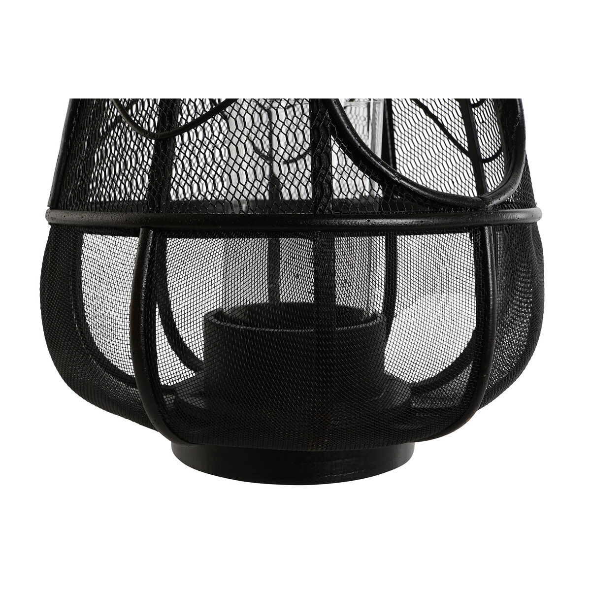 Ljusstakar Home ESPRIT Svart Metall 28 x 28 x 50 cm - 4