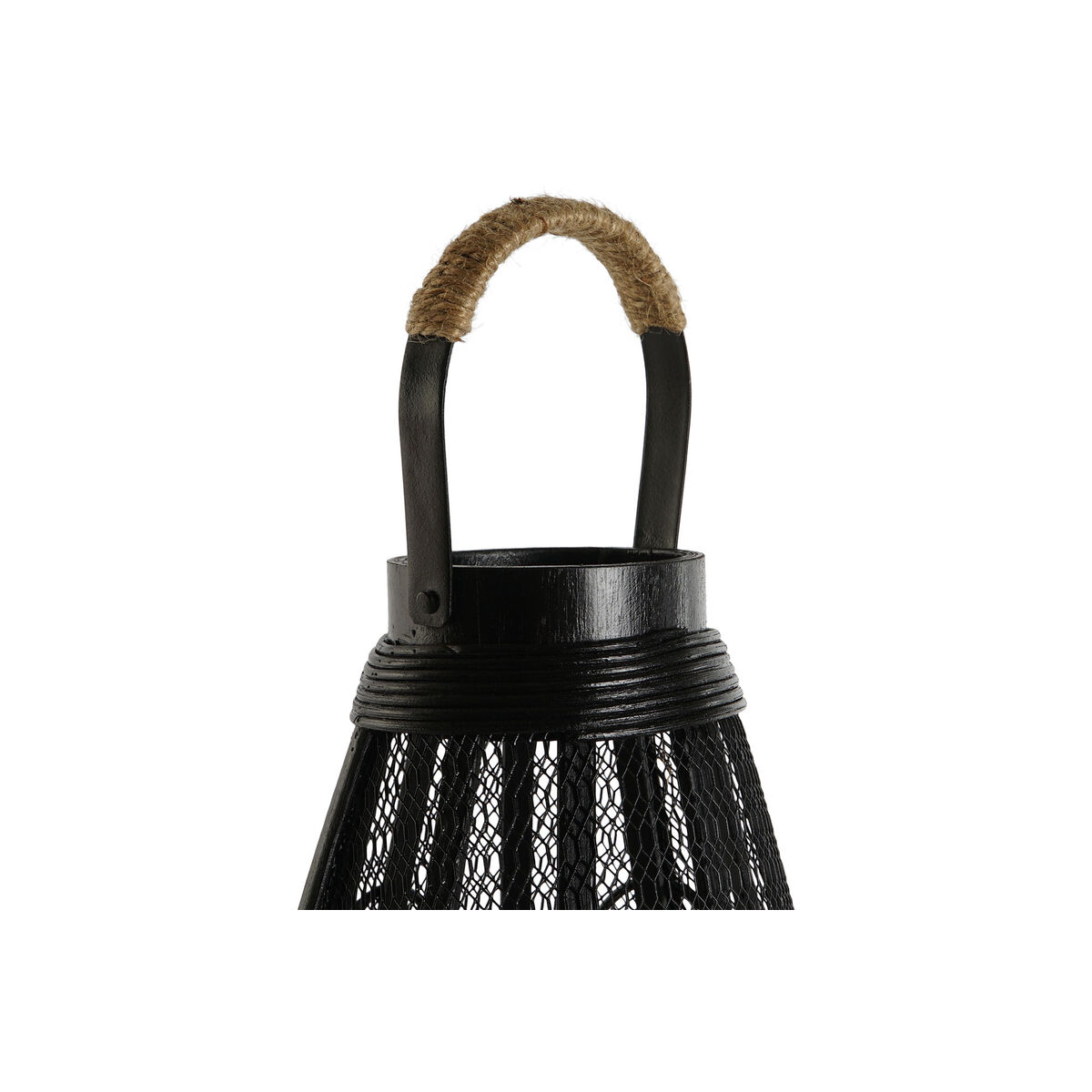 Ljusstakar Home ESPRIT Svart Metall 28 x 28 x 50 cm - 2